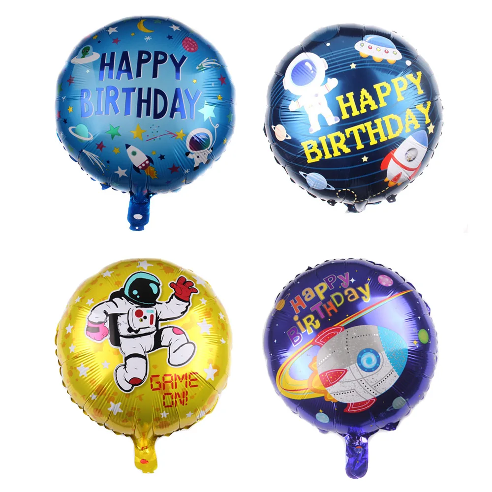 

50pcs Outer Space Party Astronaut Balloon Rocket Foil Balloons Galaxy Theme Party Boy Kids Birthday Party Decor Helium Globos