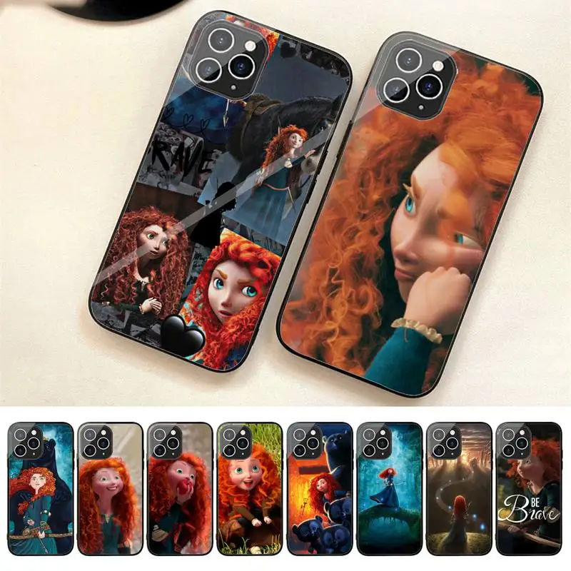 

Princess Brave Merida Phone Case For Iphone 7 8 Plus X Xr Xs 11 12 13 Se2020 Mini 14 Pro Max Tempered Glass Fundas