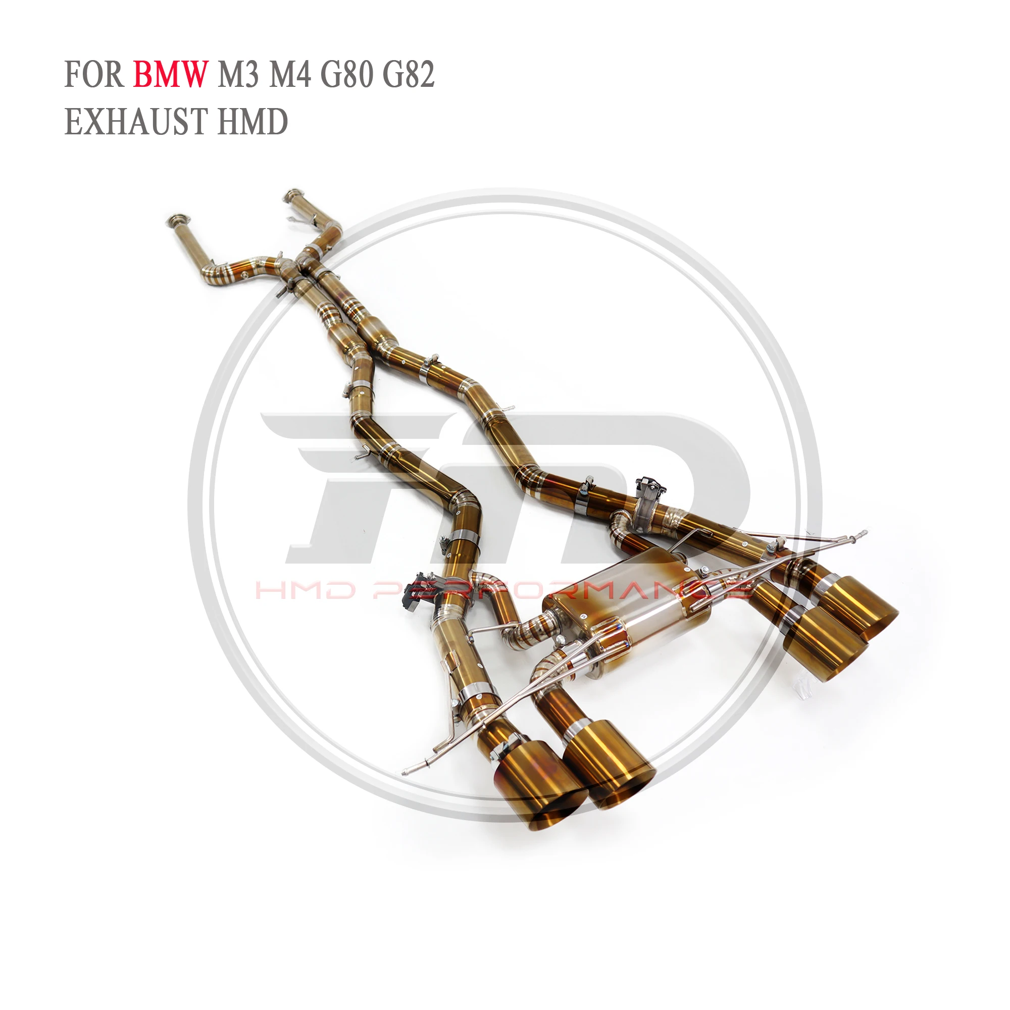 Титановая выхлопная система HMD Performance Catback для BMW M3 M4 G80 G82 3 0T глушитель с клапанами