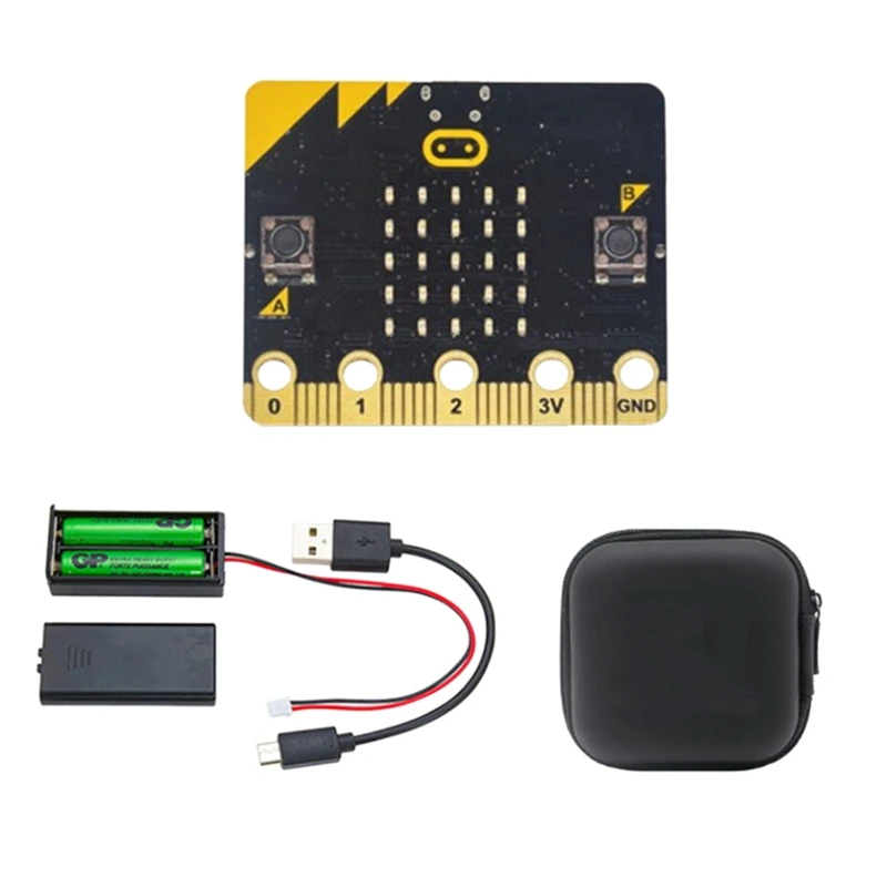 

Набор для начинающих BBC Micro:Bit с сумкой для хранения Micro-Bit + чехол для аккумулятора Micro-Bit, программируемая обучающая макетная плата DIY