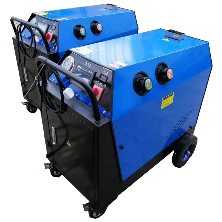 DC/AC 2 ways power supply mobile high pressure steam car washer 20bar steam cleaner with two steam cleaner pistols
