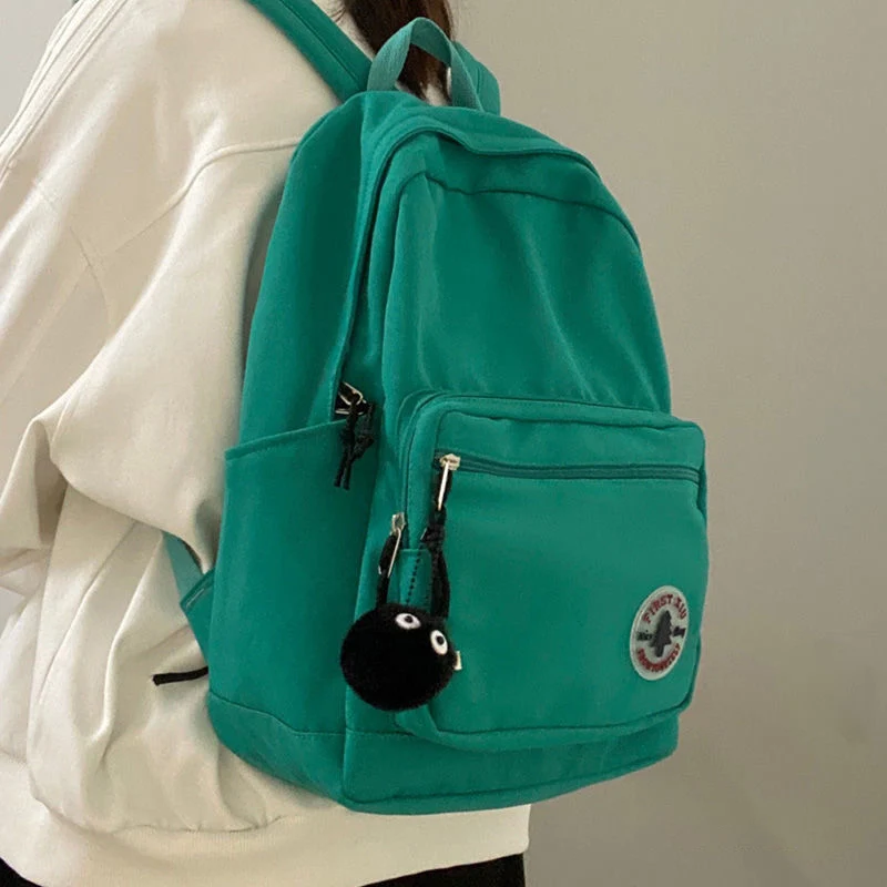 

Fashion Nylon Women Backpack Solid Color Student Schoolbag Korean Harajuku Large Capacity Book bags Male Casual Travel Backpacks