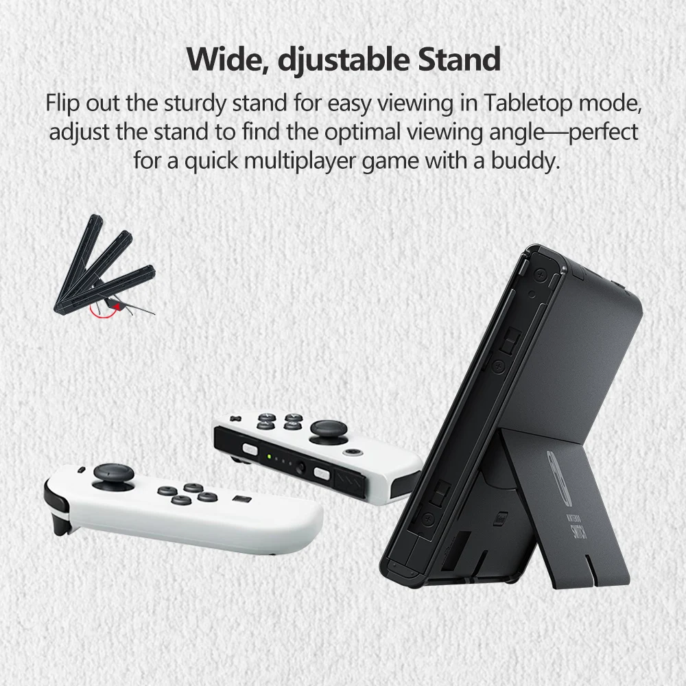 Nintendo Switch OLED Unlocked Game Console White Neon Blue and Red Joy Con EU Plug Optional with 7 Inch OLED Touch Screen 64GB