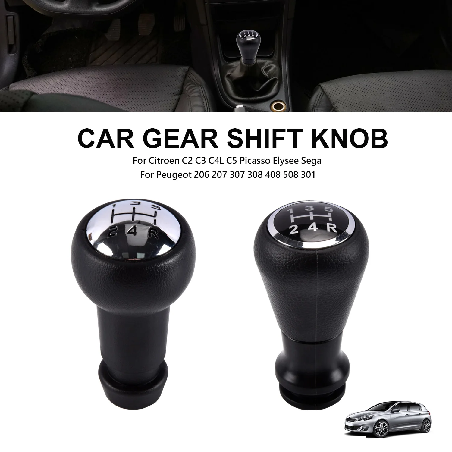 

Gear Shift Knob Boot Case For CITROEN C1 C3 C4 / For PEUGEOT 106 107 205 206 207 306 307 308 309 405 406 407 508 605 607 806 807