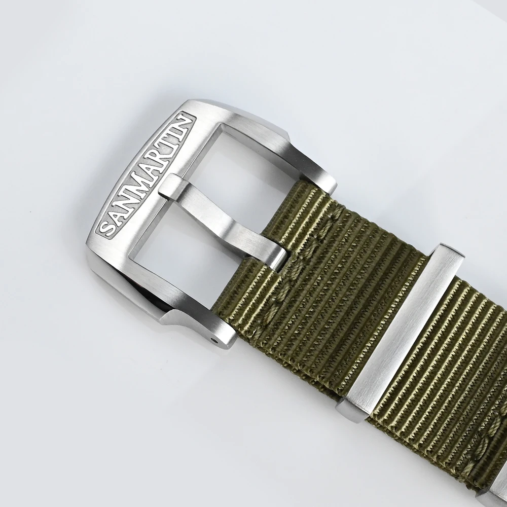 San Martin Nato Nylon Strap Paratrooper 20mm Military Watchband Sports Comfortable Universal Interface Pin Buckle Durable Sport