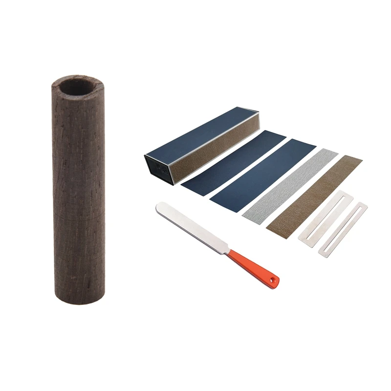 

8Pcs Rosewood Guitar Truss Rod Tube With Guitar Fret Crowning Narrow Dual Edge Tools