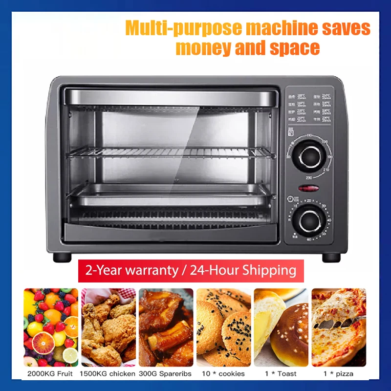 

13L Electric Oven Multifunctional Mini Oven Frying Pan Baking Machine Household Pizza Maker Fruit Barbecue Egg Tart Toaster Oven