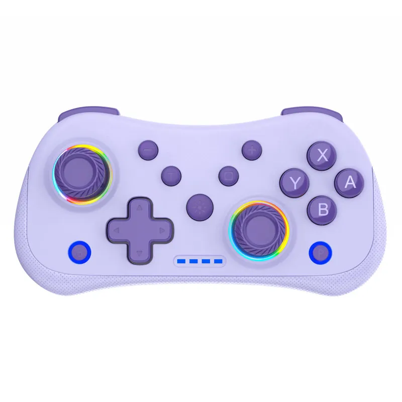 Фото Беспроводной мини-геймпад STK-7051 для Nintendo Switch, Android, iOS, ПК и Windows с двойной вибрацией, RGB-подсветкой и функцией Turbo №1