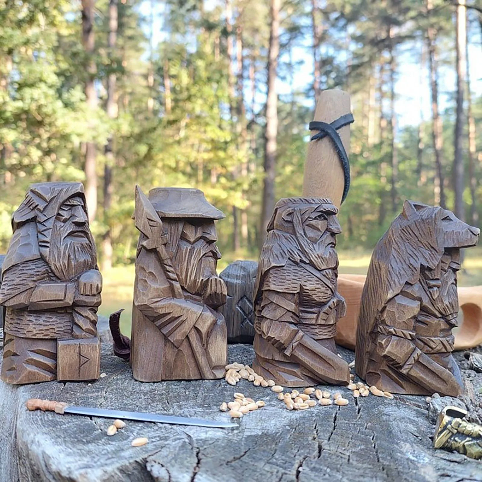 Статуя викинга Odin из смолы статуя Варвара Викинга статуэтка Тира искусство для