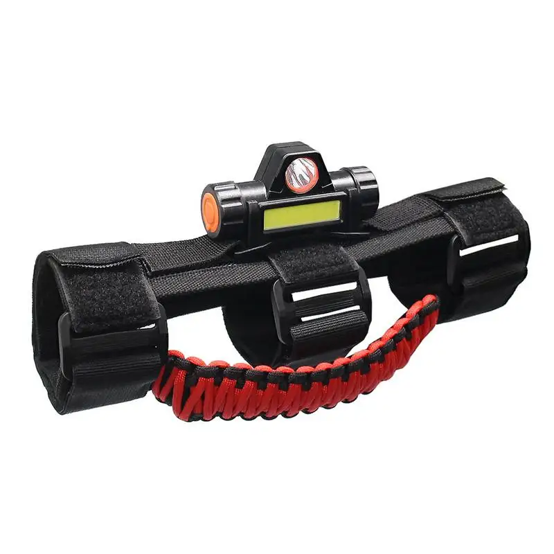 

UTV Handles Grab Paracord Roll Bar Grab Handles Compatible With UTV ATV With 2 Different LED Lights For Night Driving Automotive
