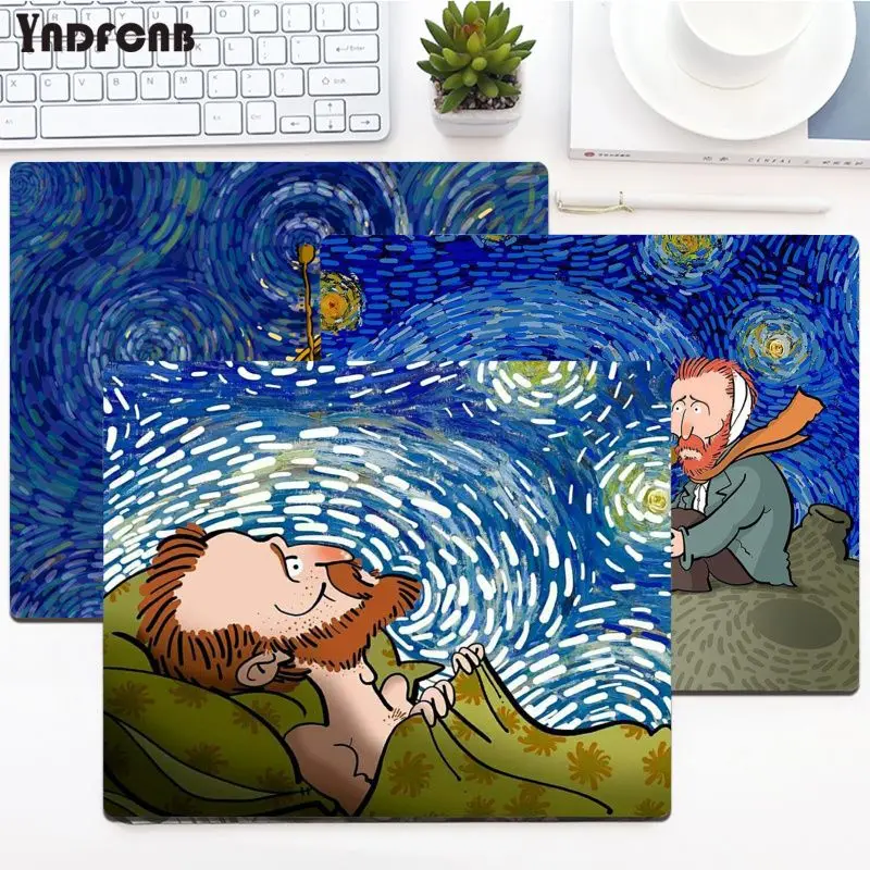 

Van Gogh Non-slip Lockedge Cabinet Gaming Computer Laptop Desk Mat Mouse Pad Mouse Mat Notbook Office Desk Accessories