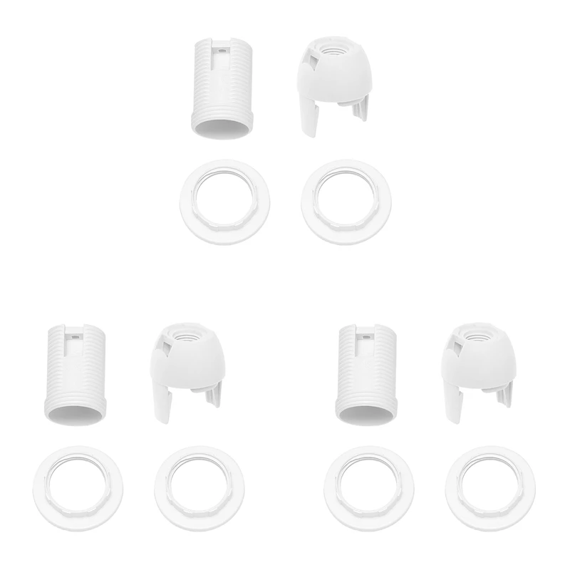 

3X Plastic Shell Screw Type E14 Bulb Light Lamp Holder Socket AC 250V 2A