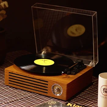 New product retro LP vinyl record player, phonograph, multi-function with bluetooth speaker, European style living room