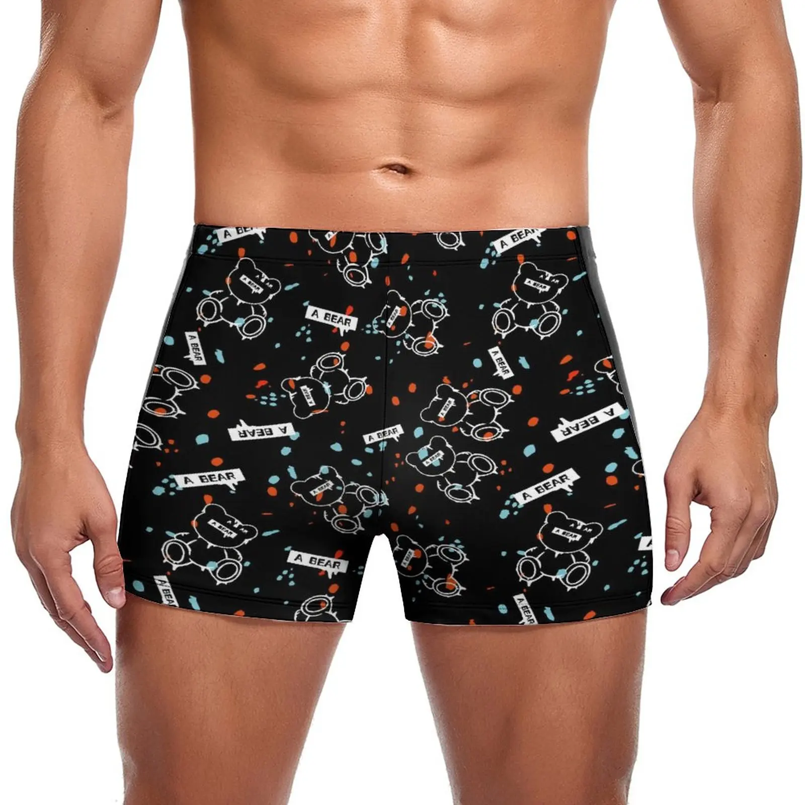 

Мужские плавки с медведем и граффити