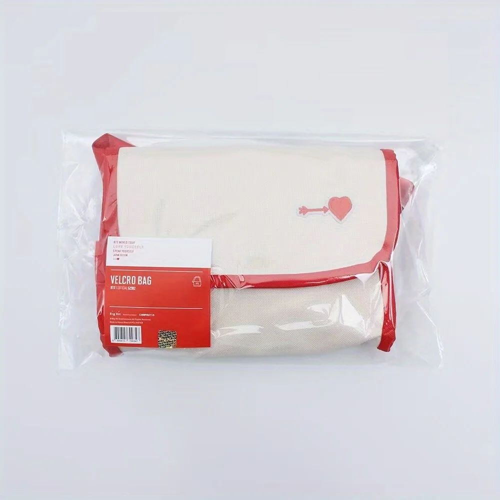 

Белая холщовая сумка через плечо Kpop