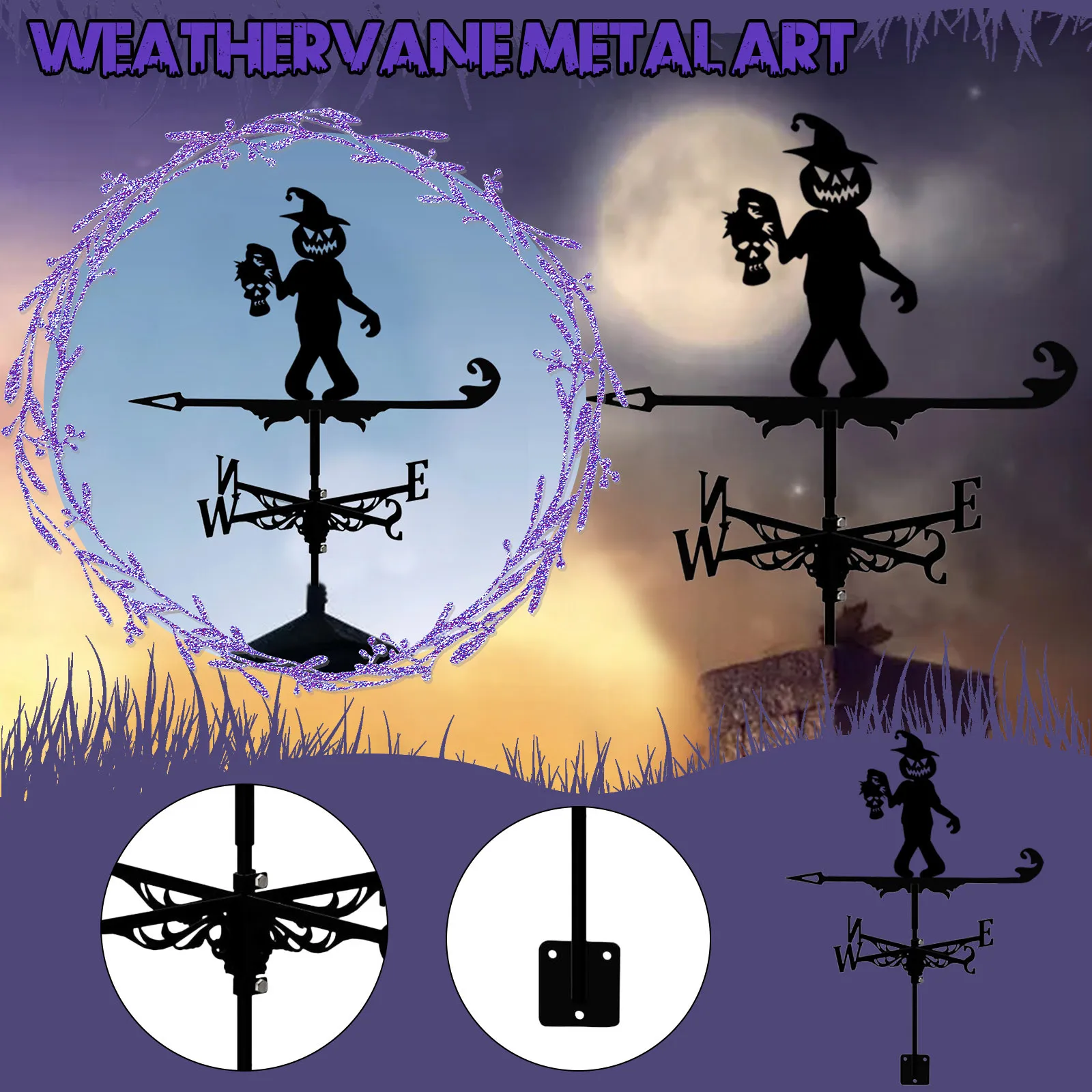 

Металлический световой индикатор на Хэллоуин для украшения дома