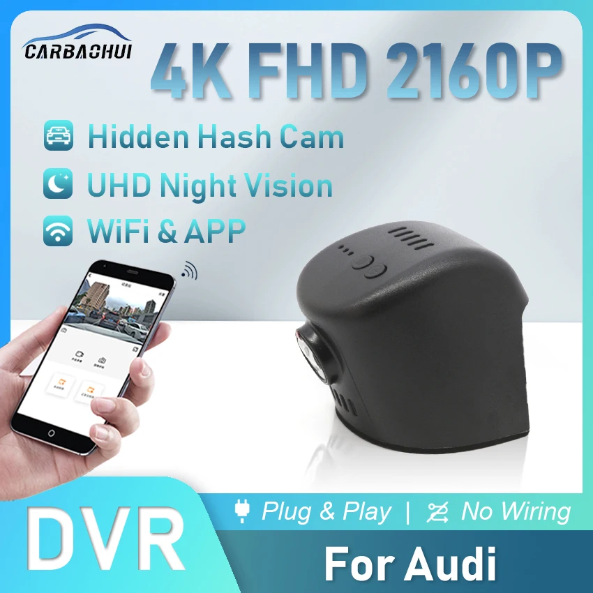 

4K UHD 2160P Автомобильный видеорегистратор, Автомобильная камера для Audi A1 A3 A4 A5 A6 A7 A8 Q3 Q5 Q7 RS3 RS4 RS5 RS7 TT B5 B6 B7 B8 B9 8v c5 c6 c7 8p