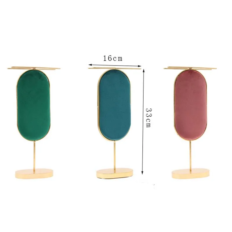 Velvet Jewelry Display Rack Necklace Ring Stand Storage Rack Earrings Ear Studs Holder Showcase Organizer Storage For Home Store