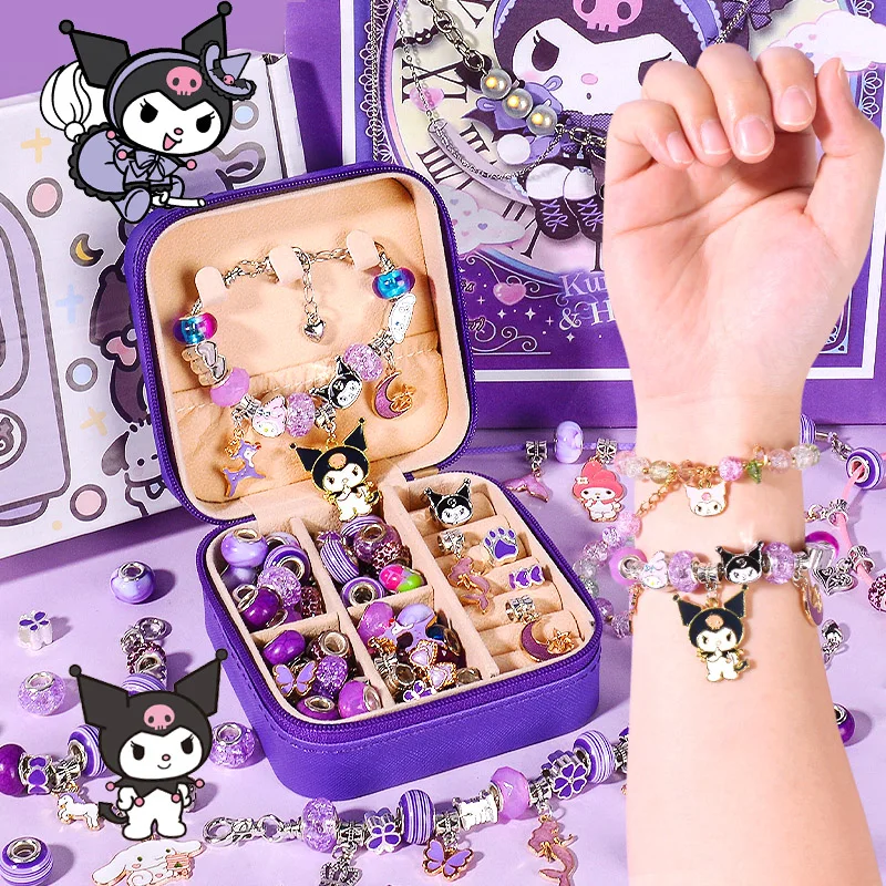 2024 Sanrio Kuromi Melody набор браслетов сделай сам милый мультяшный детский кулон
