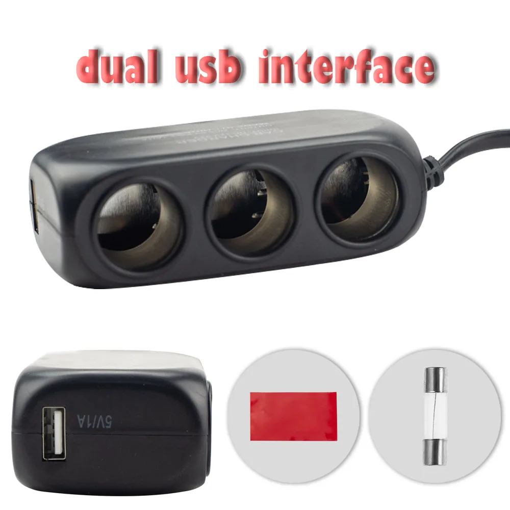 Автомобильный прикуриватель один-три с разветвителем автомобильный конвертер USB