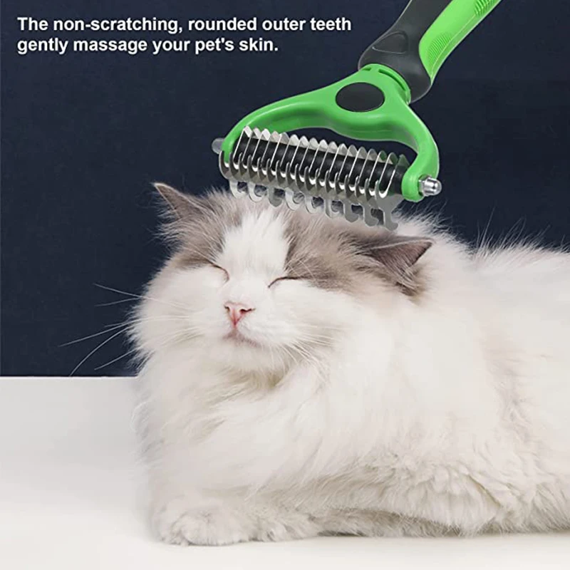 

Professional All In 1 Pet Dog Dematting Comb Hair Removal Brush for Dogs Cats with Anti-slip Handle Pets Products Accessories