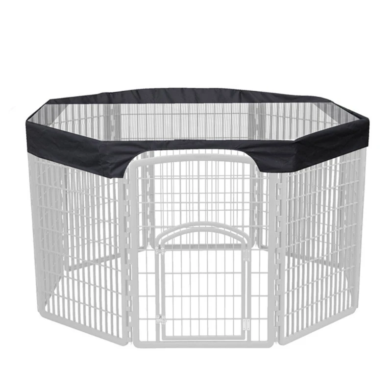 

Dog Playpen 210D Fabric Pet PlayPen Cover Outdoor Escape Prevent Black Cover