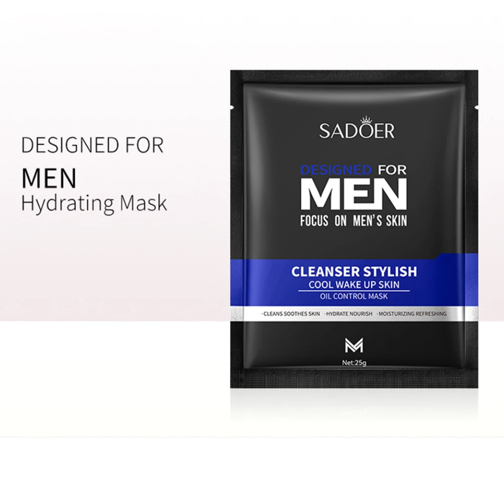 

Men Hydrating Mask Cleansing Pores Oil Control Soothes Smooth Skin Care Essence Hydration Nourish Moisturizing Refreshing Mask