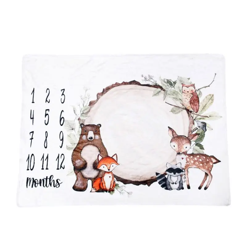 

Newborn Animal Pattern Photography Prop Backdrop Blanket Decor