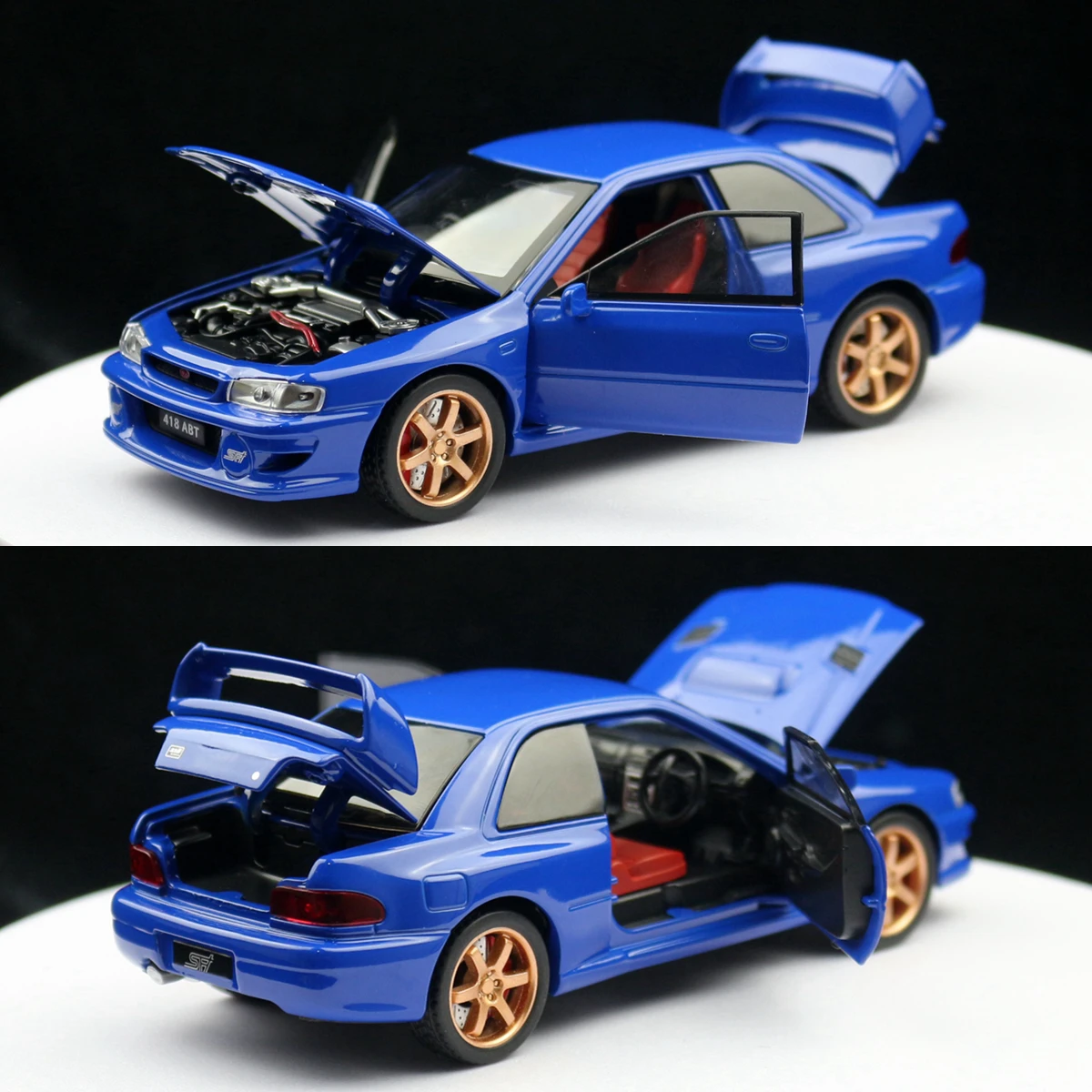 1/32 Subaru Impreza WRX 22B STI JDM модель игрушечного автомобиля литой под давлением