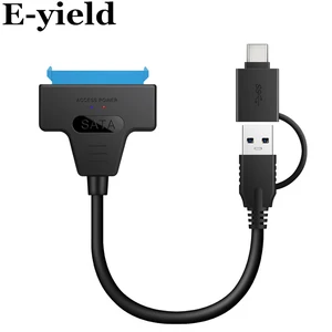 Переходник SATA-USB, кабель 3,0 3,1 2,5 для внешних жестких дисков, последовательный преобразователь SATA 22pin, жесткий диск с UASP для 