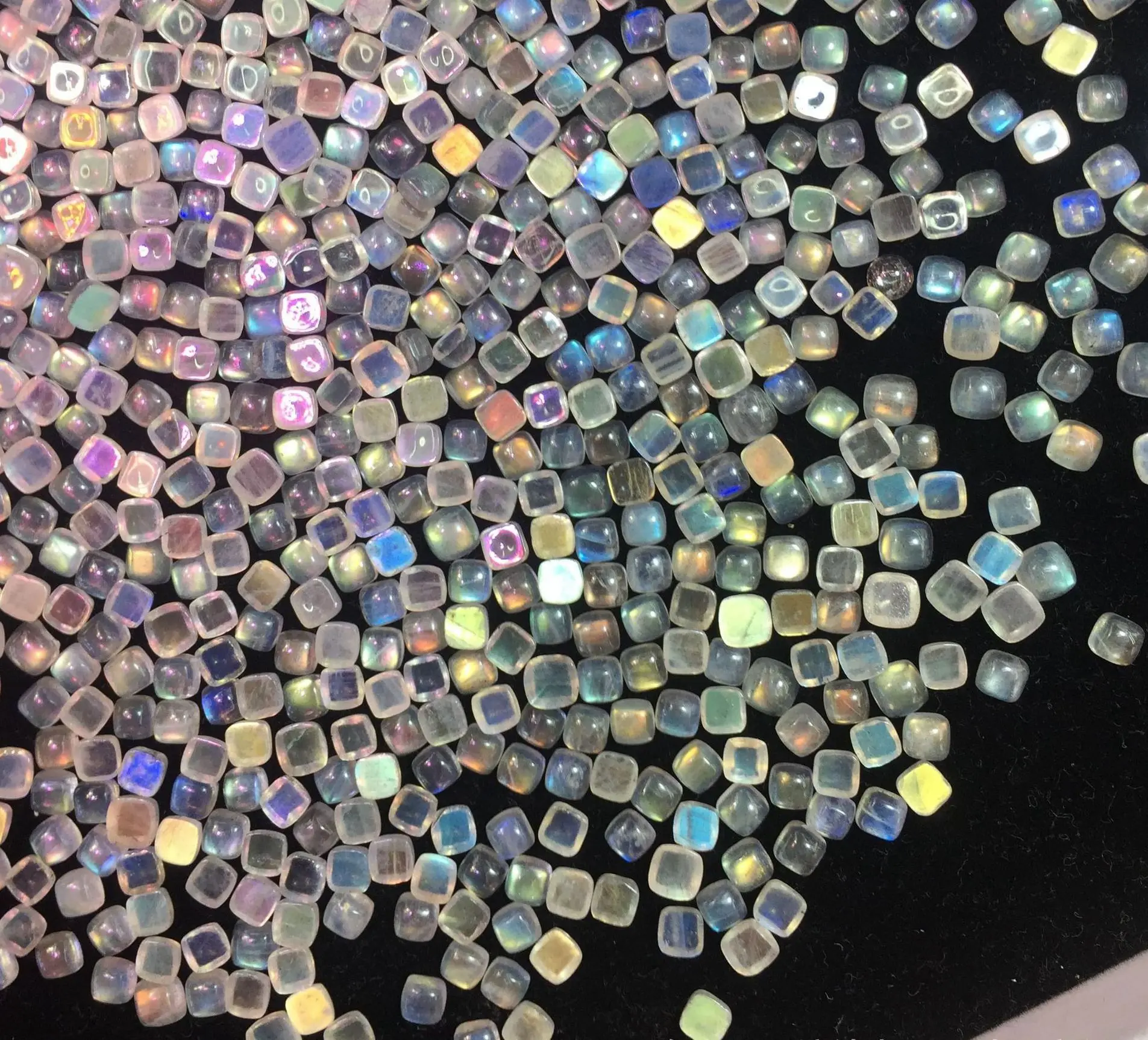 Оптовая продажа 10 шт./упаковка кольцо с радужными искусственными камнями