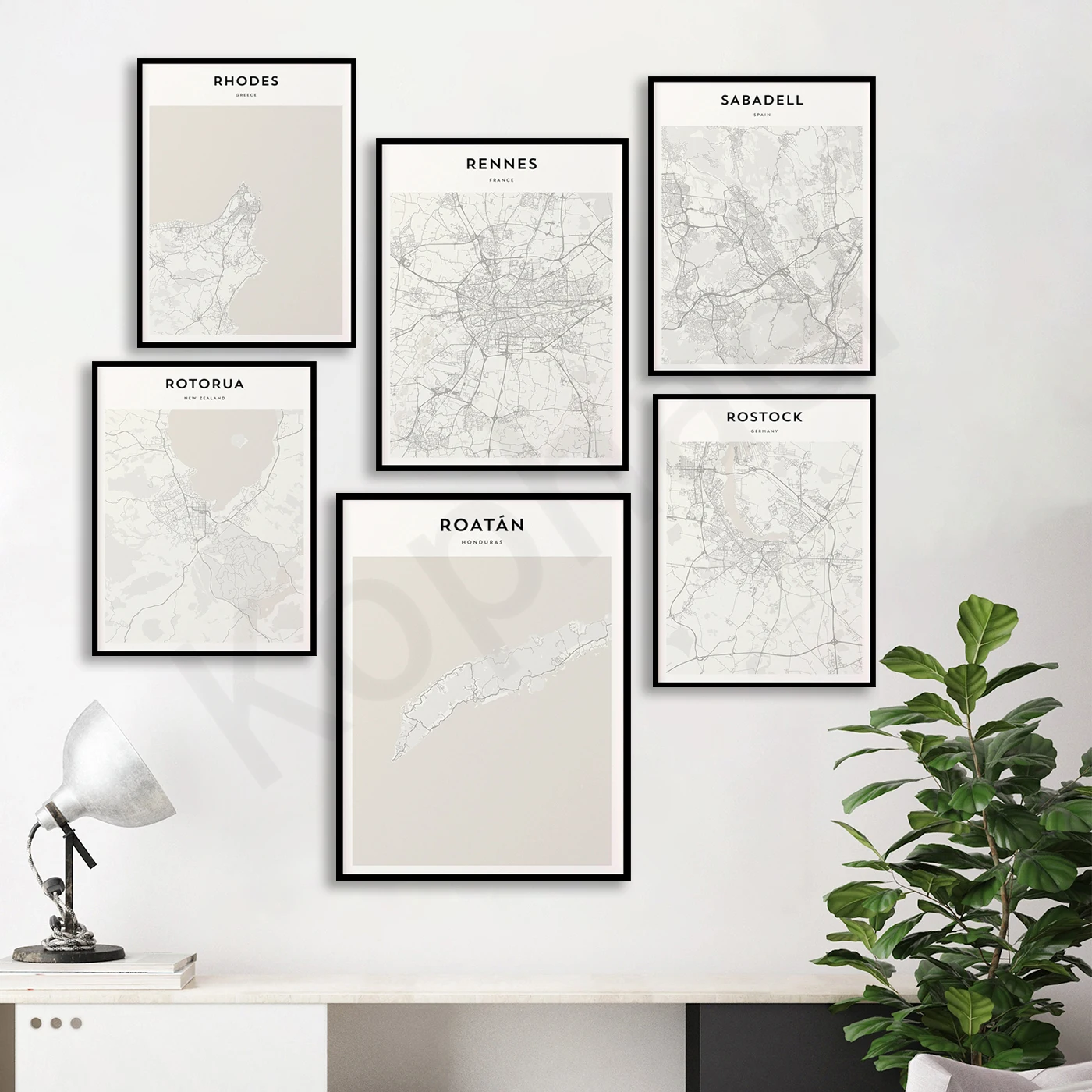 Плакат с картой путешествий KOPHAEL