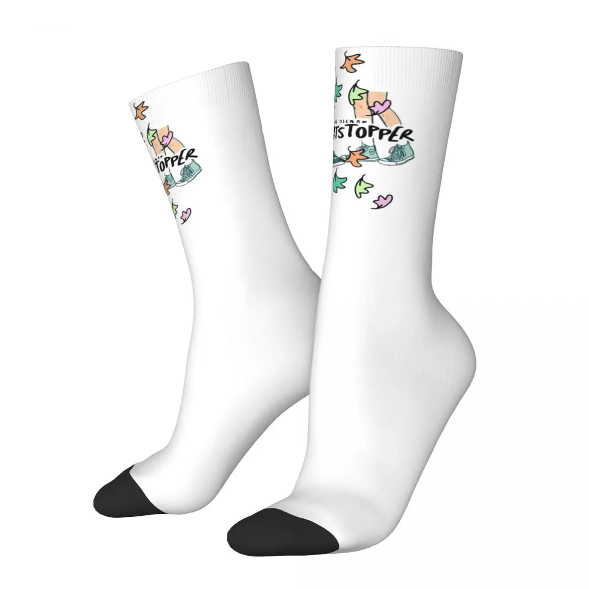 

Funny Heartstopper Alice Oseman Leaves Football Socks Polyester Crew Socks for Women Men Sweat Absorbing