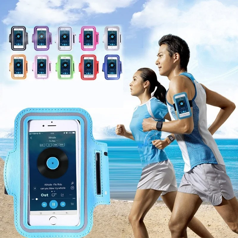 Фото New Running Sports Phone Case Arm band For iPhone 15 14 Pro Max XR 6 7 8 Plus Samsung Note 20 10 S9 Maximum Capacity of 7 inches №3