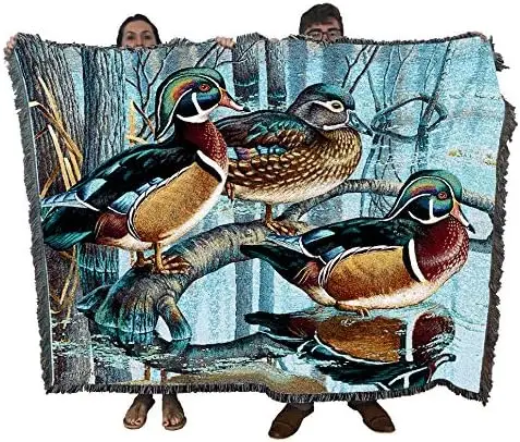 

Passage Loons by Derk Hanson - Lake Cabin Gift Tapestry Throw Woven from Cotton - The USA (72x54)