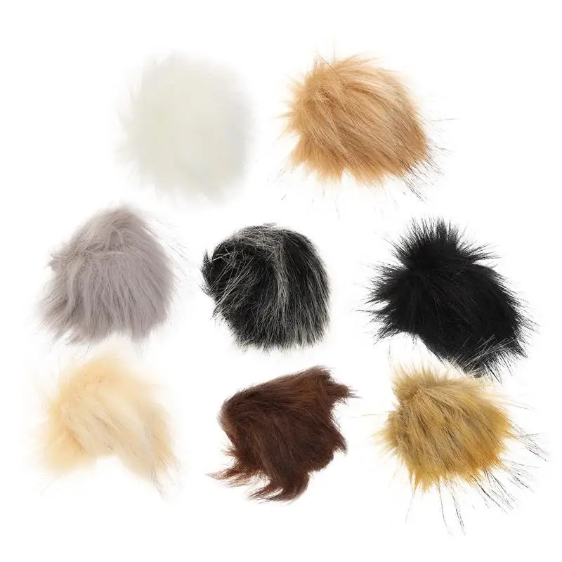 

16Pcs Simulation Fur Balls Clothing Hats Fur Ball Ornaments Headwear Accessories