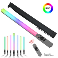 rgb led video light wand tube handheld photography lamp with remote control for photo lighting 1800mah mountable stand