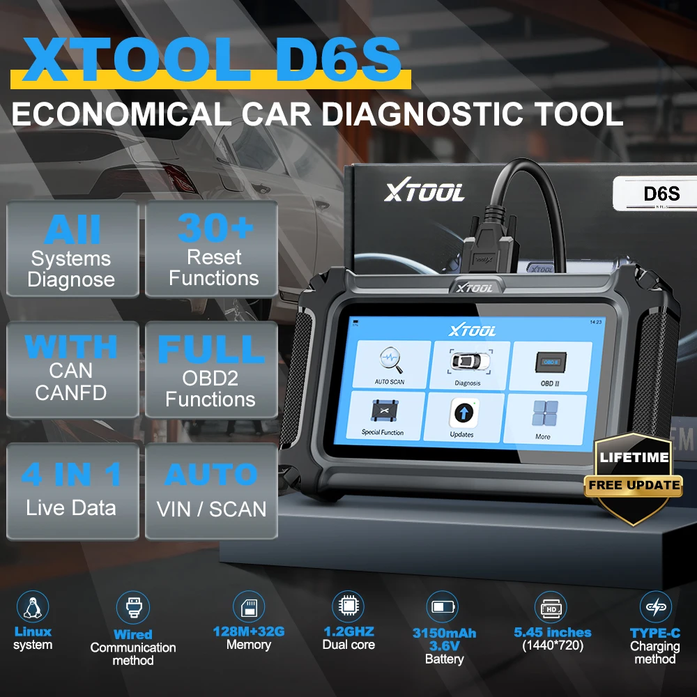 Фото D6S TPMS сброс инжектора, состояние 30 + отдыха, 12 В, 24 В, сканер, автомобильные диагностические инструменты, диагностическая машина OBDII для всех автомобилей №2
