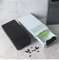 drawer type coffee grounds box stainless steel household knock coffee bar storage box coffee bar grounds container