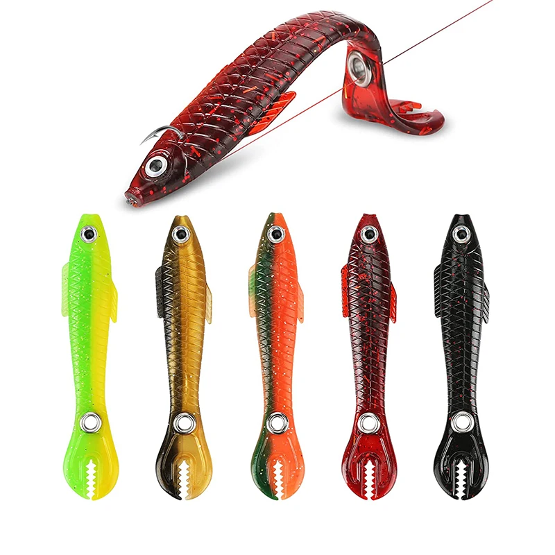 

5Pcs Soft Bionic Fishing Lure Simulation Loach Swimbaits for Saltwater Freshwater Animated Trout Fishing Lures Fishing Accessory