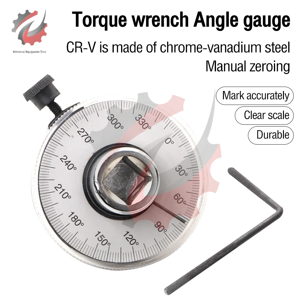 

1/2 Inch Drive Torque Angle Gauge 360 Degree Angle Rotation Measurer Hand Tool Wrench Measuring Automotive Meter Tool