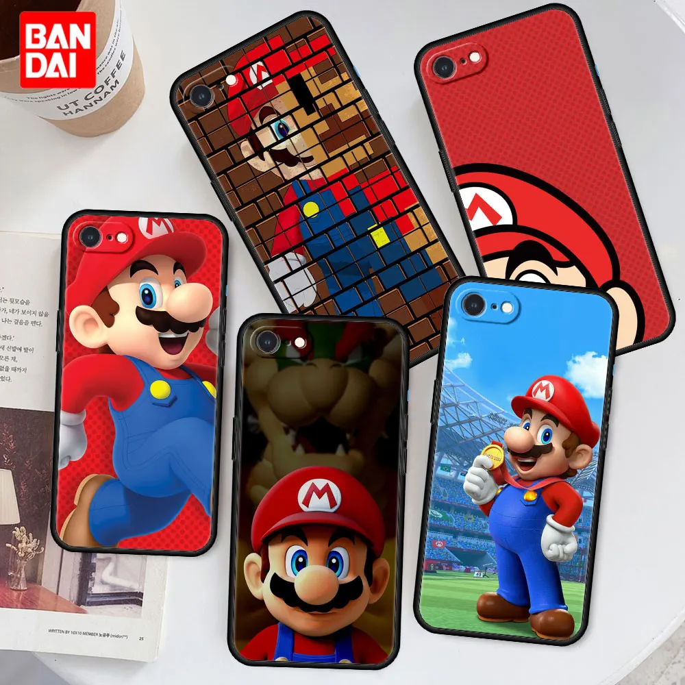 

Cover Case for iPhone 6 6s 7 8 X XR XS Max SE 2020 Plus 6plus 7plus 8plus Bag Capa Armor Phone Soft Official Super Mario Bros