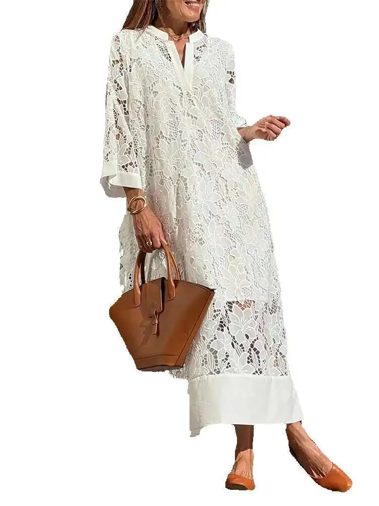 Abrini белое кружевное платье