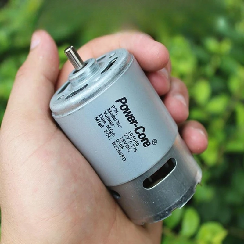 

Двигатель RS-775 со встроенным вентилятором охлаждения, высокоскоростной высокомоментный двигатель постоянного тока 18В, вал D-типа для электроинструментов и моделей для самостоятельной сборки