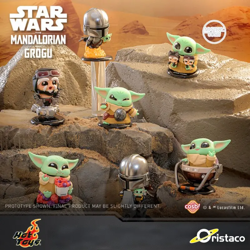 Фото Коллекционная фигурка Hot Toys Cosbi Star Wars The Mandalorian Grogu Mystery Box, настольное украшение, подарок для взрослых коллекционеров и фанатов №1