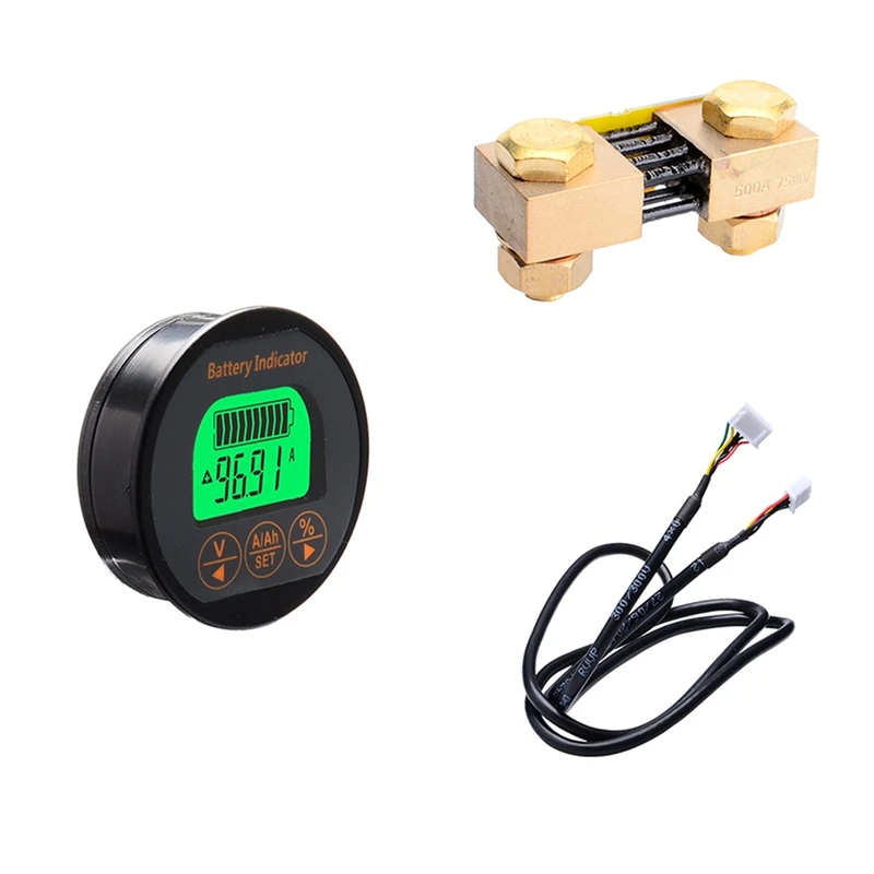 

HLZS-DC 8-80V 100A TR16 Coulomb Counter Meter Battery Capacity Indicator Ammeter Voltmeter Battery Tester For Li-Ion Lipo