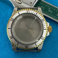 316l stainless steel 39 5mm gold watch case gmt watch cover shell for nh35 nh36 movement parts