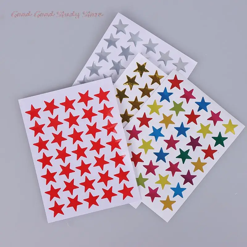 

Top 10Pcs Child Reward Flash Sticker Five-pointed Star Sticker Self-adhesive Sticker