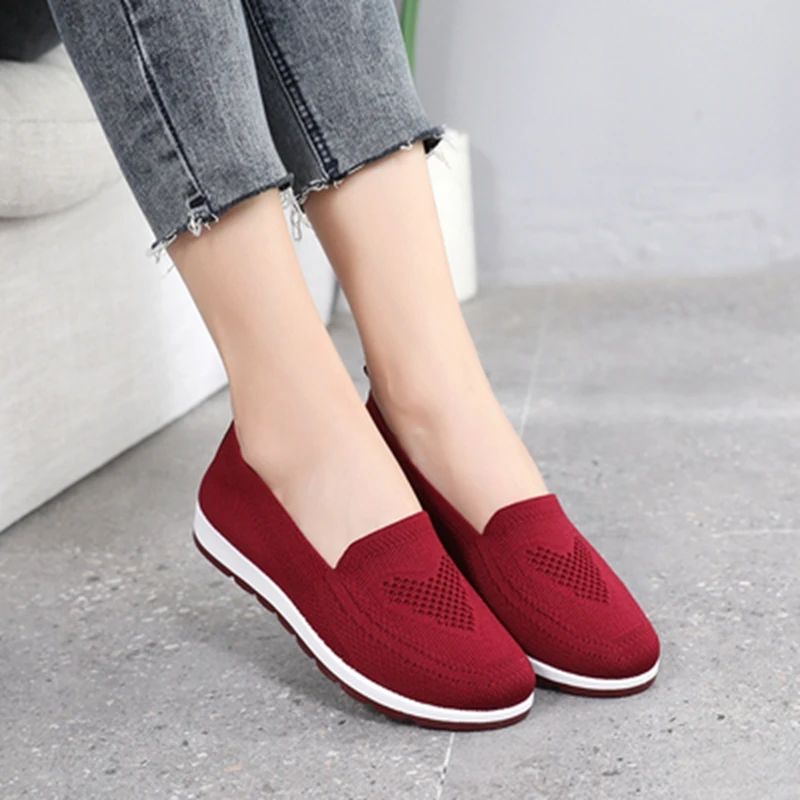 

Women Summer Sneakers Slip on Flat Shoes Women's Casual Loafers Walking Shoes Female Outdoor Mesh Soft Bottom Sports Shoes