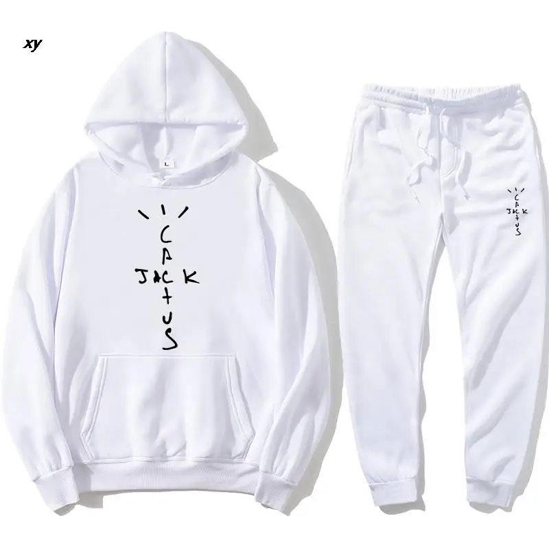 

Travis Scotts Hip Hop Hoodies Cactus Jack Swag Print Funny Women Men Hooded Sweatshirt Travis Scotts Casual Pullover +Pants